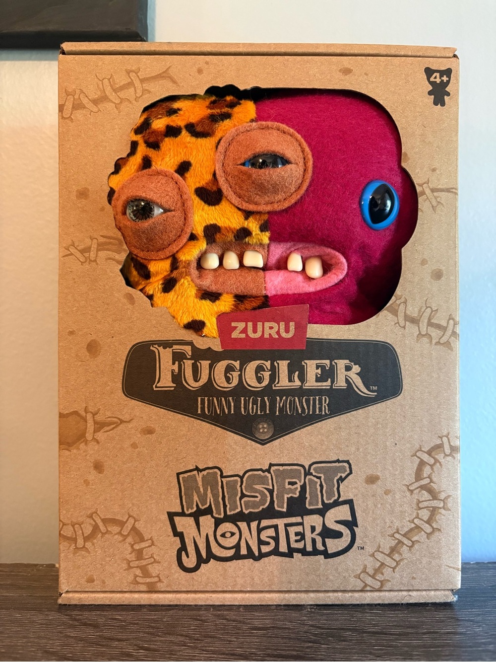 ZURU Fuggler Misfit Monsters Two-Tone Leopard & Magenta Plush